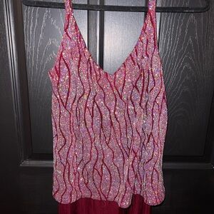 Alex Evenings Sparkling Red Camisole